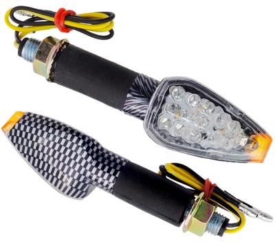 POSŪKIŲ RODIKLIAI UNIVERSALŪS MRT-008, LED (14 DIOD) SPALVA KARBON (E- MARK) 