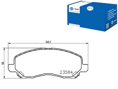 HELLA PAGID TRINKELĖS STABDŽIŲ 1607690480 1607690380 