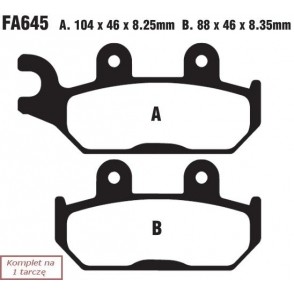 КОЛОДКИ ТОРМОЗНЫЕ MOTO EBCFA645R