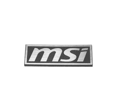 Naklejka Emblemat MSI srebrna 39x13mm