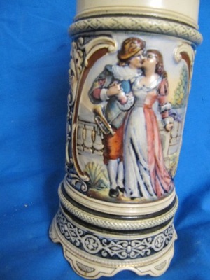 -OBNIŻKA--[@ey]Wyjatkowy Ceramiczny-Stary kufel-ok,1880r-05-