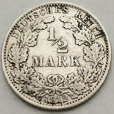 MK - Niemcy - 1/2 marki - 1912 A - Wilhelm II