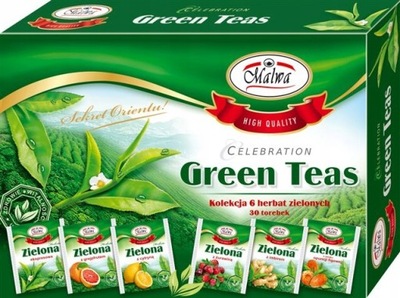 Herbata Malwa Green Teas Zestaw Prezent 30 kopert