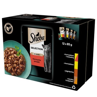 SHEBA SELECTION IN SAUCE SOCZYSTE SMAKI 12X85G