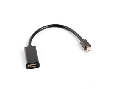 Adapter Lanberg AD-0005-BK (Mini DisplayPort M - HDMI F; 0,20m; kolor czarn