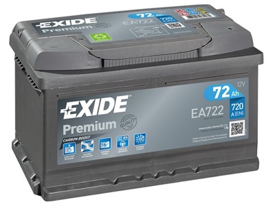 EXIDE PREMIUM EA722 72AH 720A