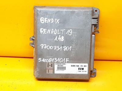 Блок керування двигуна renault 19 1,4b 7700731801 фото №1