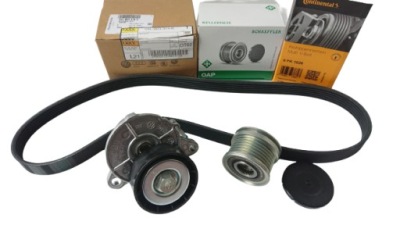 Натяжитель оригинальный номер vw + ремень continental ролик ia vw passat b8 2.0 tdi фото №1