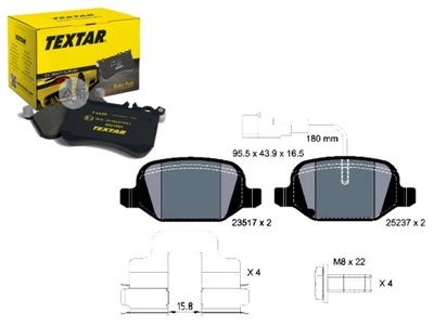 Textar 2351705 набір гальмівних колодок гальмівних, гальма дискові фото №1