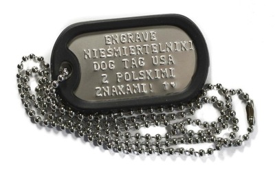 NIEŚMIERTELNIKI PL ZNAKI -DOG TAG- NIEŚMIERTELNIK