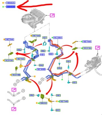 Шланг кондиціонера ford transit mk8 2014- фото №1