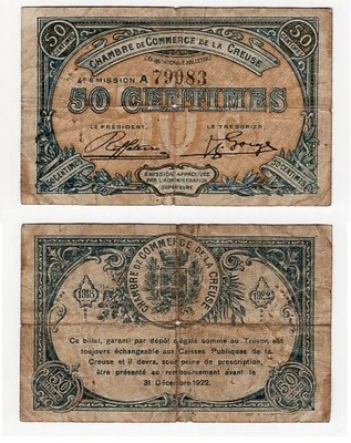 FRANCJA / LA CREUSE 1918 50 CENTIMES