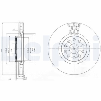 DELPHI BG3497 DISKU STABDŽIŲ 