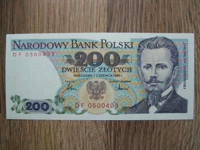 BANKNOT PRL 200 ZŁOTYCH DWIEŚCIE ZŁOTYCH DĄBROWSKI