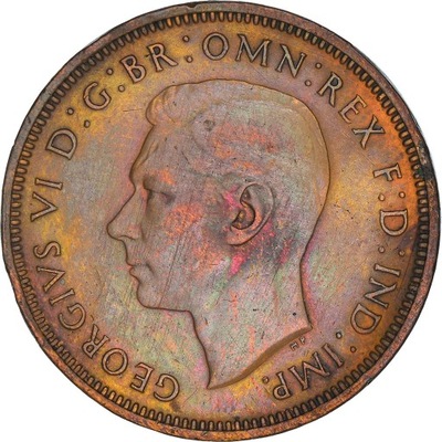 Moneta, Wielka Brytania, George VI, 1/2 Penny, 193