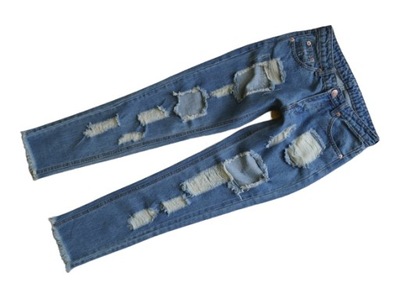 PIĘKNE RURKI JEANS DZIURY __ R. 34/XS