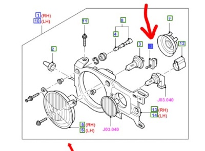 Керування рівня фари maverick 1997-98 фото №1