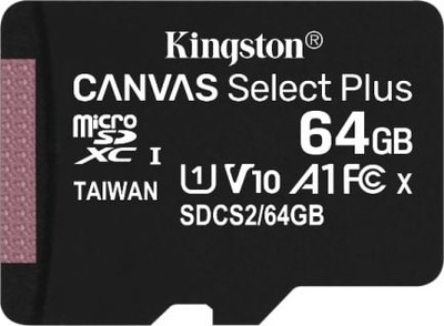 Karta Kingston Canvas Select Plus MicroSDXC 64 GB Class 10 UHSI/U1 A1 V30