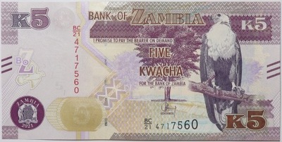 5 Kwacha - Zambia - 2021 rok - UNC
