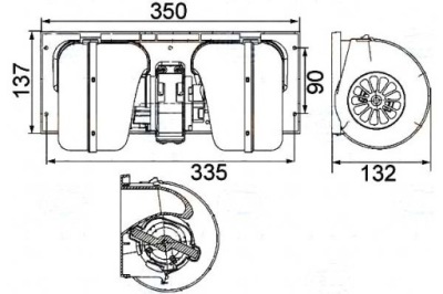 Behr-hella вентилятор повітродувка behr hella 1672646 фото №1