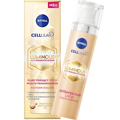 NIVEA CELLULAR LUMINOUS FLUID NA PRZEBARWIENIA