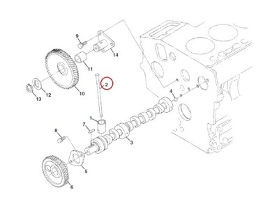 LASKA EMPUJADORA DE VÁLVULA KUBOTA MOTOR D722  