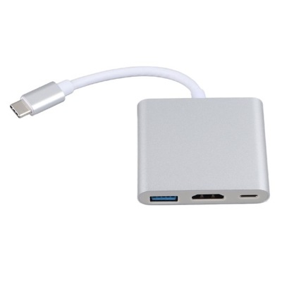 HUB 3W1 ADAPTER USB-C PD HDMI 4K USB