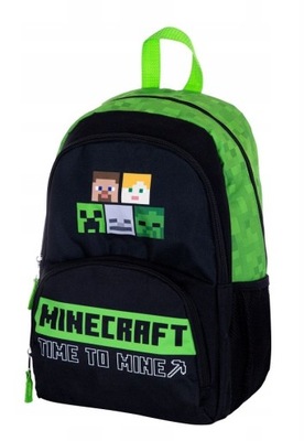 Tornister Plecak szkolny do szkoły Minecraft Alex Steve Slime TIME TO MINE