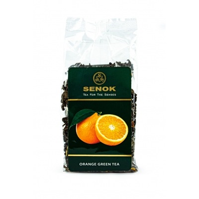 Herbata zielona liściasta z pomarańczą Senok 250 g