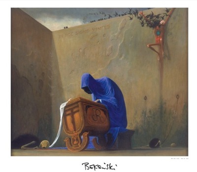 Beksiński - plakat - 4 obrazy 65 x 48 cm
