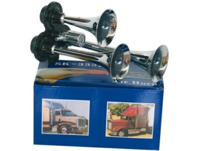 Сигнал клаксон сирена 3 сигнальные трубы potrójny фото №1