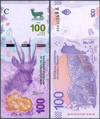 Argentyna - 100 pesos ND/2018 * P364 * jeleń