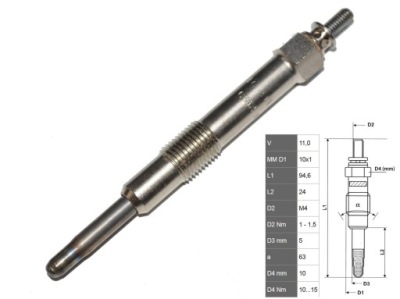 Свеча накаливания alfa romeo 147 /156 2000- 1.9 фото №1