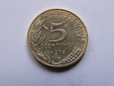 FRANCJA FRANCE 5 CENTIMES 1978 ROK BCM !!!!!! 0453