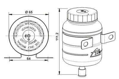 ATE VASO DE LÍQUIDO DE FRENADO MERCEDES T2 L 2.0-3.8D 01.68-12.88  