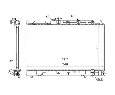 RADIATOR HONDA CIVIC HB EC/ED/EE 09.87-  