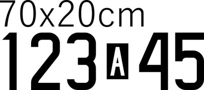 НАКЛЕЙКА NUMERY OPERACYJNE 70X20CM