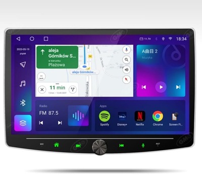 RADIO DE AUTOMÓVIL ANDROID 1 DIN 10.1 GRANDE MONITOR AGARRADERO CAR PLAY 8912TQ  