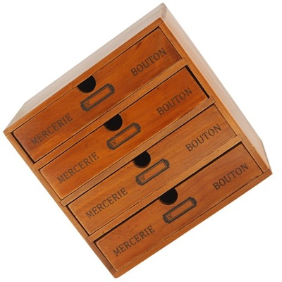 Pudełko do przechowywania z szufladami Drewniane szuflady Małe rustykalne