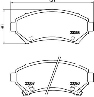 BREMBO P 59 028 КОМПЛЕКТ КОЛОДОК ТОРМОЗНЫХ, ТОРМОЗА TARCZOWE