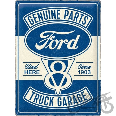 PLACA PLAKAT 30X40 FORD V8 TRUCK GARAGE 23323  