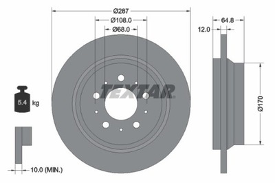 2X ДИСК ТОРМОЗНОЙ VOLVO ЗАД S60/S80/V 92100703