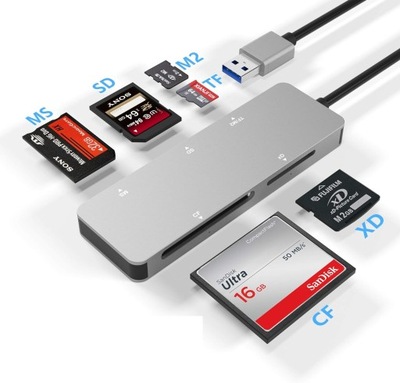 czytnik kart USB3.0, aluminiowy czytnik kart USB