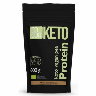 Białko z Grochu z Olejem MCT o Smaku Migdałowym Keto Bio 600g - Cocoa
