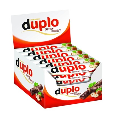 Duplo Ferrero Batoniki Wafelki Wafle z orzechowym nadzieniem 18,2g x 40szt