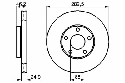 DISCOS DE FRENADO 2 PIEZAS PARTE DELANTERA FORD EE.UU. FUSION VW PASSAT B5 1.6-2.8  