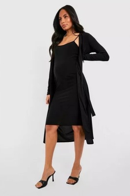 BOOHOO MATERNITY GŁADKA SUKIENKA MIDI XL