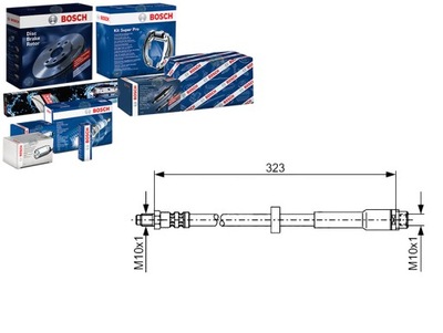 BOSCH 1 987 476 293 ПАТРУБОК ТОРМОЗНОЙ ГИБКИЙ