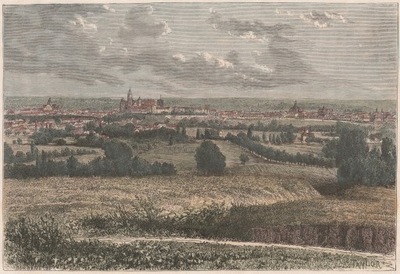 KRAKÓW. Panorama miasta 1876