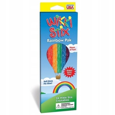 WIKKI STIX Woskowe sznureczki Rainbow 24 szt